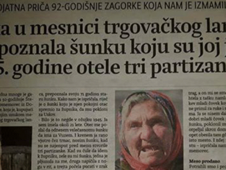 Leutar.net Baka u mesnici prepoznala šunku koju su joj 1945. godine uzele tri partizanke