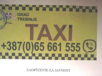 Leutar.net Saopštenje za javnost Udruženja taksi prevoznika - TREBINJE TAXI