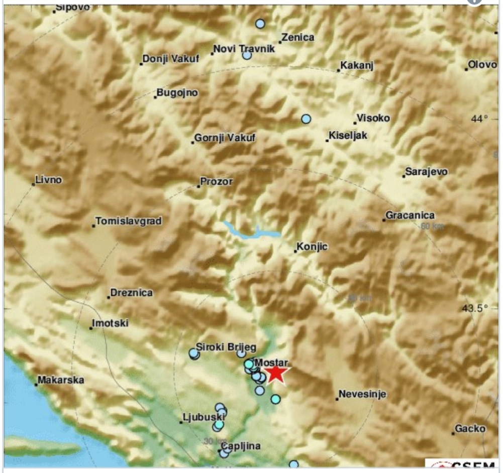 Leutar.net Potres zaljuljao Hercegovinu