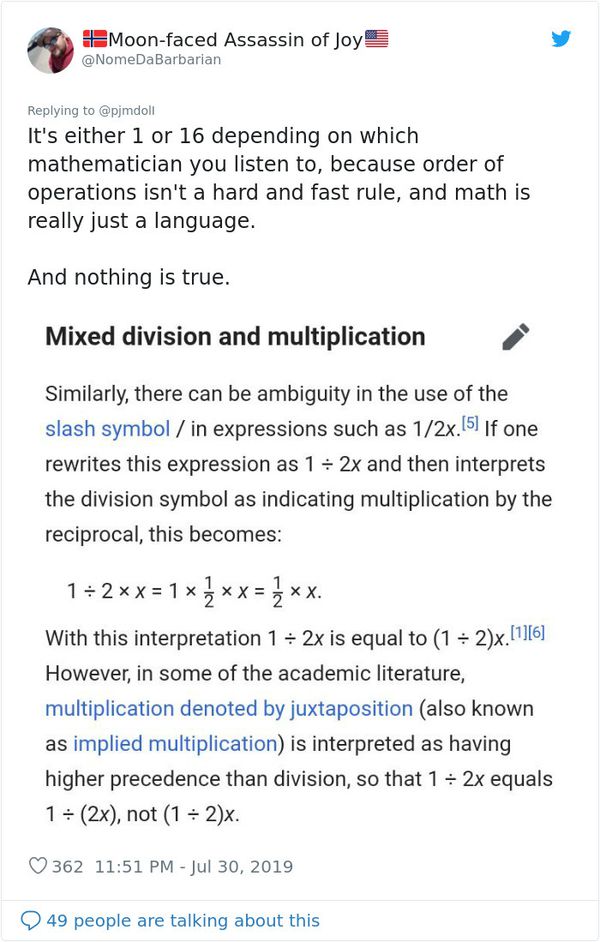 Leutar.net Matematički problem zaratio internet, čak ni matematičari nisu složni oko odgovora