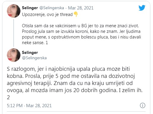 Leutar.net Bosanka se vakcinisala u Srbiji: Hvala građanima, ne Vučiću