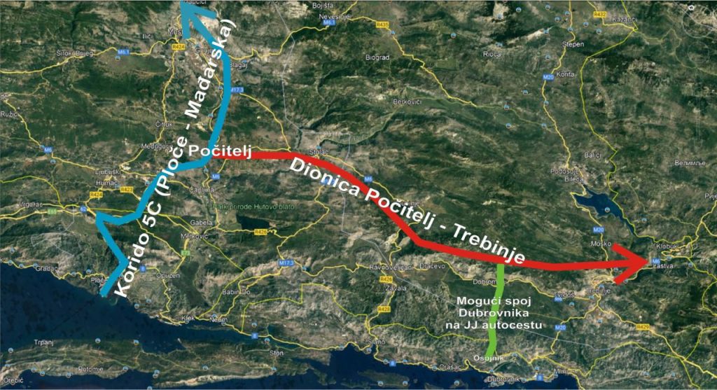 Leutar.net Jadransko-jonska autocesta neće preko Dubrovnika, nego preko Trebinja