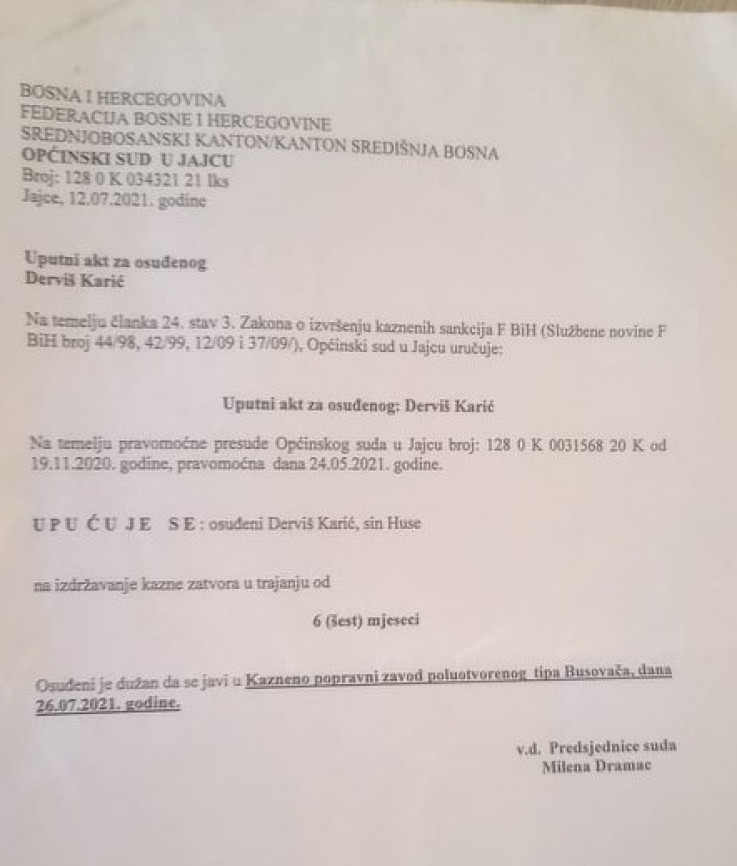 Leutar.net Derviš Karić, samohrani otac četvoro djece: Šumar ga uhvatio u sječi šume, osuđen na pola godine zatvora