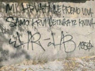 Leutar.net Mostar: Mi Hrvati ne pijemo vina, samo krvi četnika iz Knina!"