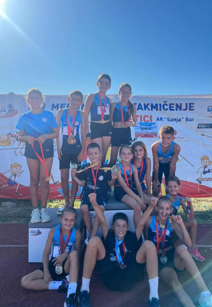Leutar.net Atletski klub „Trebinje“ briljirao na međunarodnom mitingu u Baru – 14 medalja i pehar za Jovanu Bašić