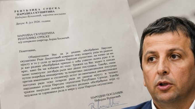 Leutar.net Vukanović prijavio da mu je radnik obezbjeđenja NSRS nanio fizičke povrede