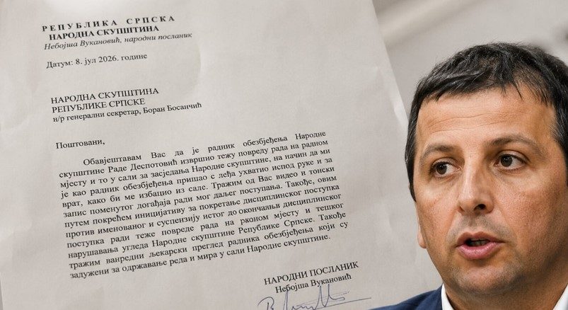 Leutar.net Vukanović prijavio da mu je radnik obezbjeđenja NSRS nanio fizičke povrede
